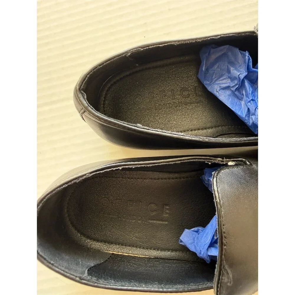 Office London Men's Dress Loafers Black Tassel Slip-On Shoes Size 9